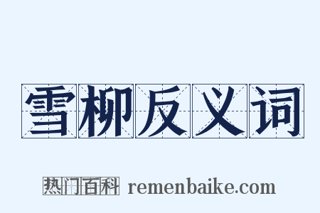 雪柳反义词是什么意思的图片